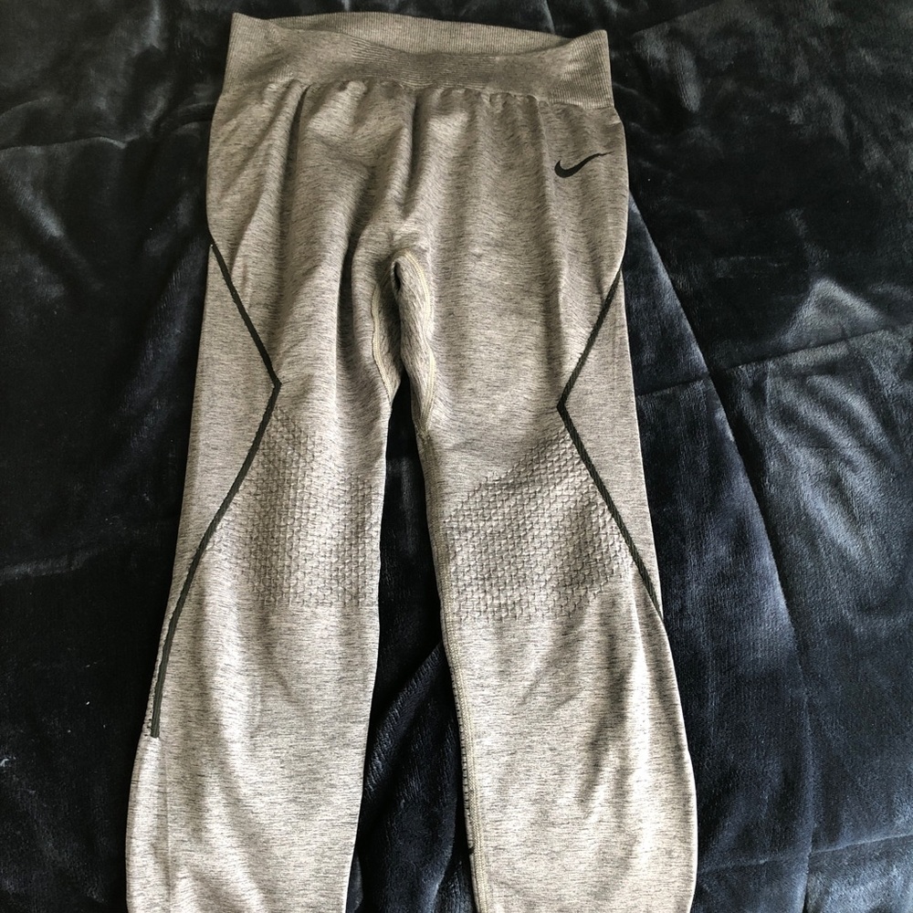 Grey and black Nike Pro leggings